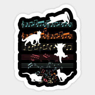 Music Note Cat Sticker